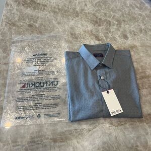 Untuckit Men's Gray 100% Cotton Long Sleeves Shirt Size XL. NWT